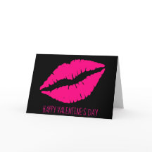 Rosa Lipstick Valentine Pop Lippen auf gürtelrosa