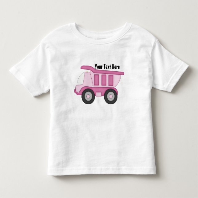 rosa LKW (Personalisiert) Kleinkind T-shirt (Vorderseite)