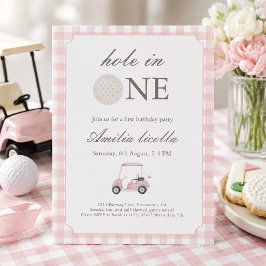 Rosa Loch in einem Golf - Einladung zum Geburtstag