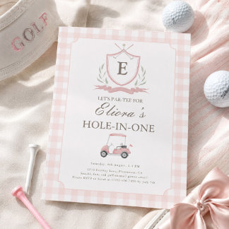 Rosa Loch in One Gingham Einladung zum Geburtstag