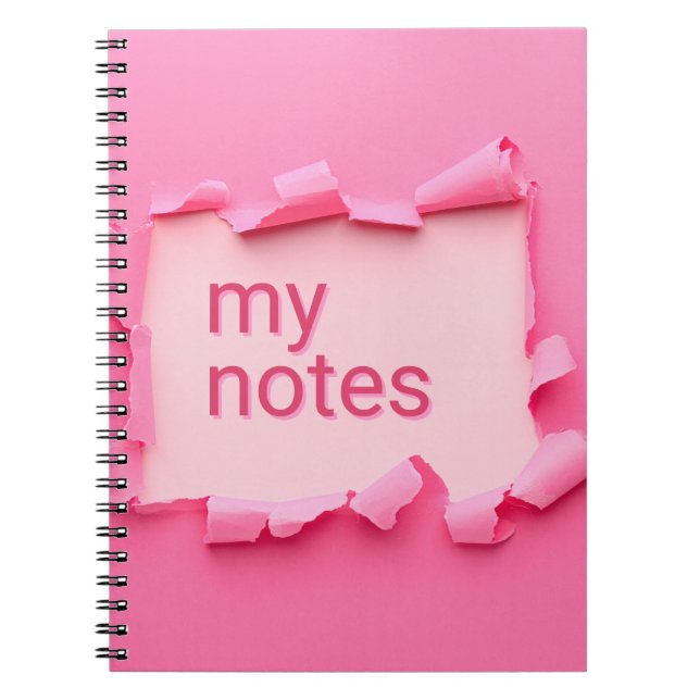 Rosa Lochspirale Mein Notizbuch Notizblock (Vorderseite)