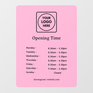 Rosa Logo   Benutzerdefiniertes Schild für Geschäf