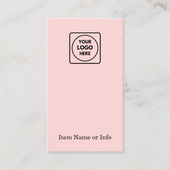 Rosa Logo | Custom Modern Jeweling Earring Brandin Visitenkarte (Vorderseite)