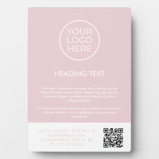 Rosa-Logo Fotoplatte (Vorderseite)