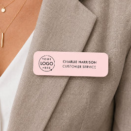 Rosa Logo | Moderne Mitarbeiter Namensschild