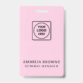 Rosa-Logo | Modernes Mitarbeiterdesign Ausweis