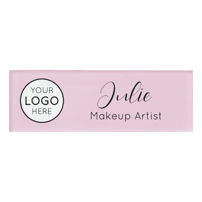 Rosa Logo, Name und Titel Namenschild (Vorderseite)