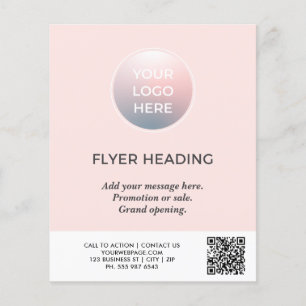 Rosa Logo QR Code Business Flyer