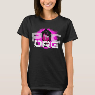 Rosa Logo-T - Shirt: Frauen schwarz T-Shirt