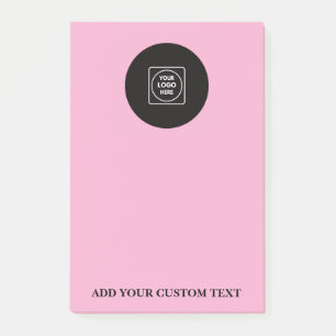 Rosa Logo-Text Geschäfts-Notizblock Post-it Klebezettel