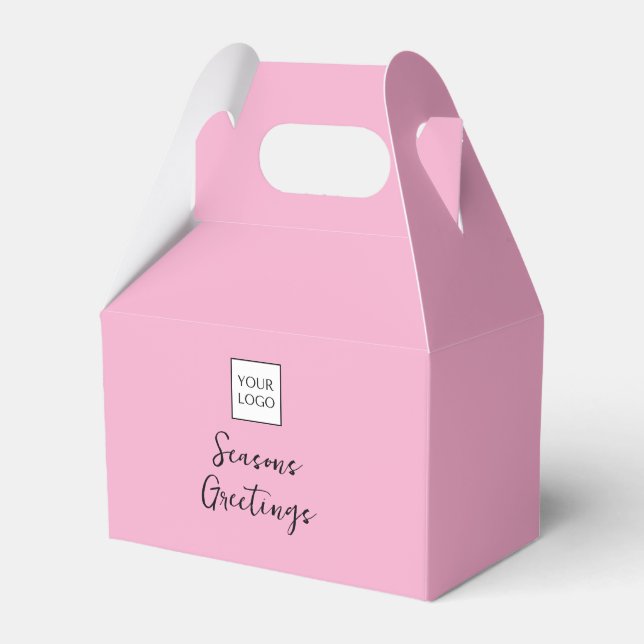 Rosa Logo-Text-Promotiongeschäftsverpackung Geschenkschachtel (Vorderseite)