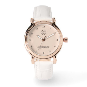 Rosa Logo-Uhr – modernes Geschäftsgeschenk Armbanduhr
