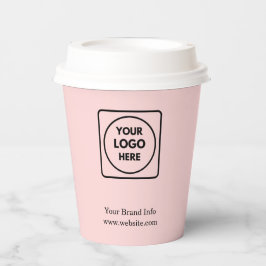 Rosa-Logo | weibliche Markenidentität Pappbecher