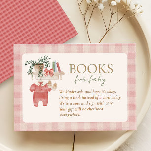 Rosa lokal angefertigte Bücher zur Babyparty BÜCHE Begleitkarte