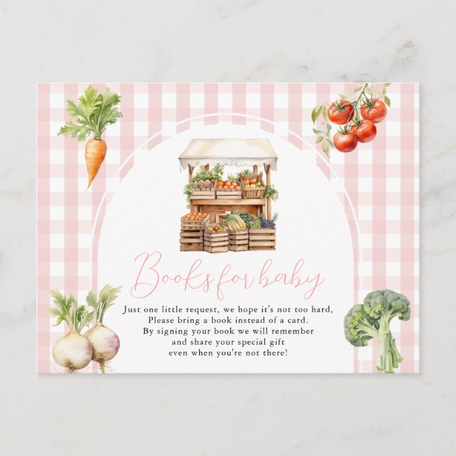 Rosa Lokal gezüchtete Frische Märkte Bücher für Ki Postkarte (Vorderseite)