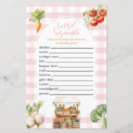 Rosa Lokal gezüchteter Frischmarkt Word Scramble G