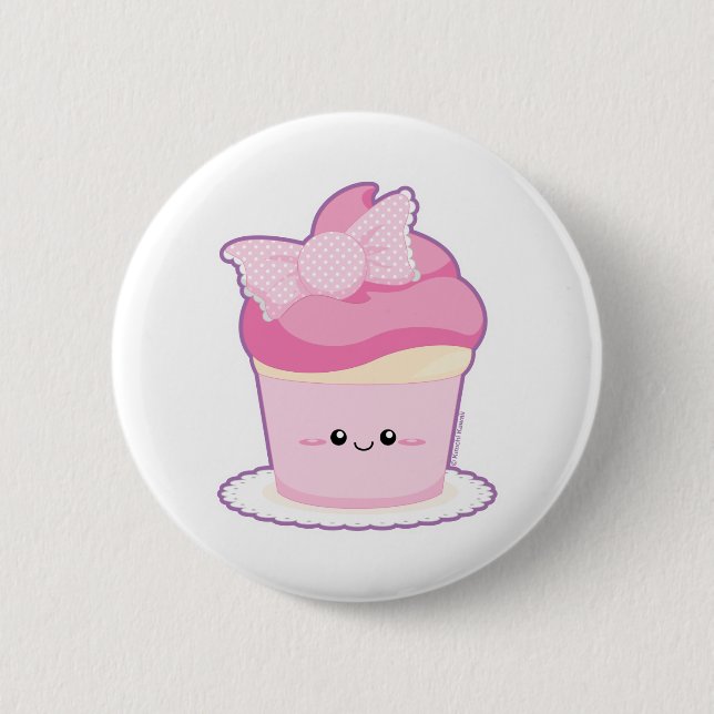 Rosa Lolita kleiner Kuchen Button (Vorderseite)