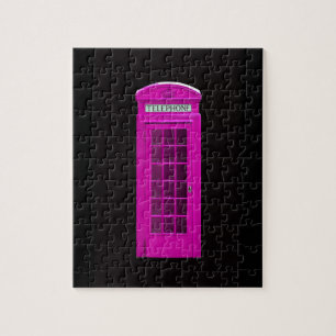 Rosa Londoner Telefonzelle Puzzle