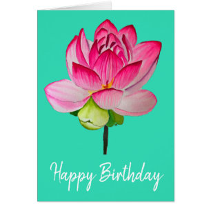 Rosa Lotus Blume Aquarell Kunst