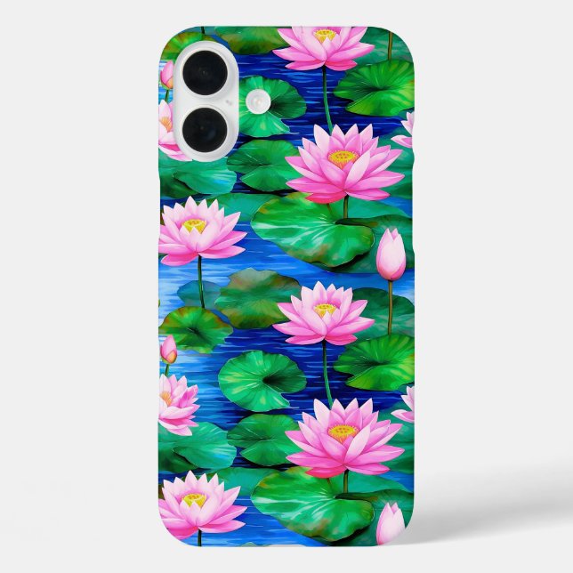 Rosa Lotus-Blume auf einem Teich Case-Mate iPhone Hülle (Rückseite)
