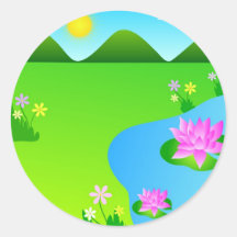 Rosa Lotus-Blume, Aufkleber