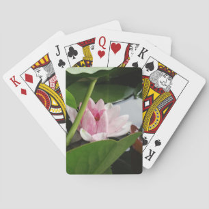 Rosa Lotus Blume Cards Spielkarten