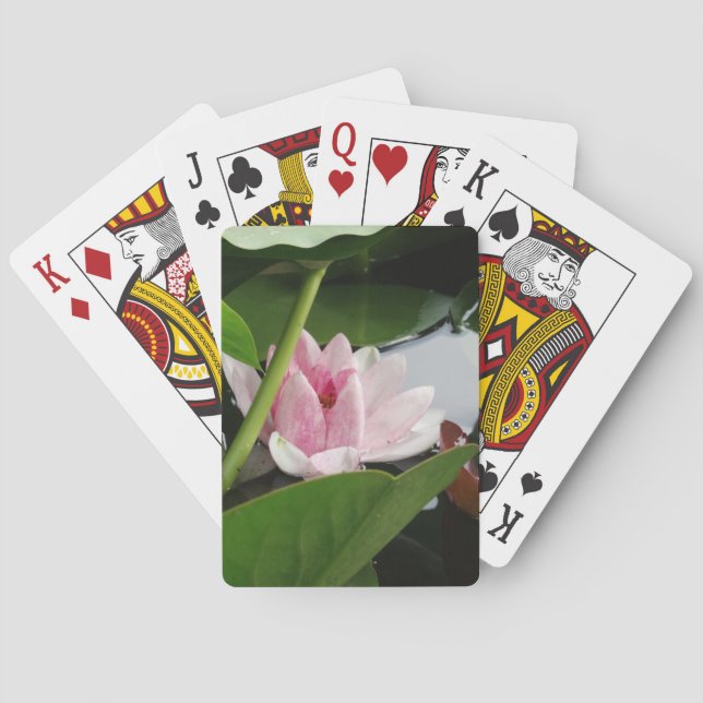 Rosa Lotus Blume Cards Spielkarten (Rückseite)