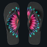 Rosa Lotus-Blume Flip Flops<br><div class="desc">Es ist Spaß,  maßgeschneiderte Hochzeitsflip Flops mit schwarz und rosa lotus Blume.</div>