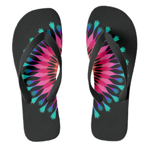 Rosa Lotus-Blume Flip Flops