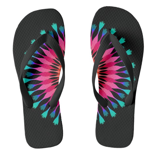 Rosa Lotus-Blume Flip Flops (Fußbett)
