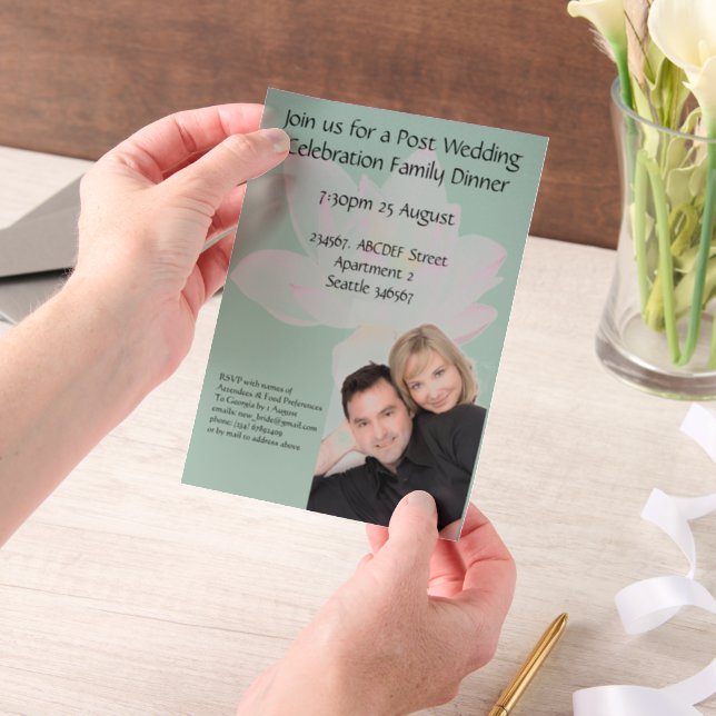 Rosa Lotus Blume Hochzeitsfeier Reaktion (Handgehalten)