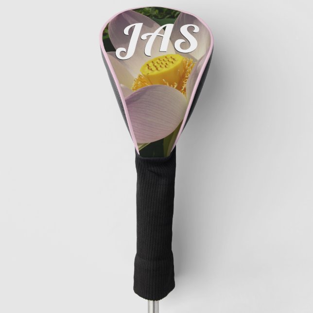 Rosa Lotus Blume III Sommer-Blütenzeit Golf Headcover (Vorderseite)