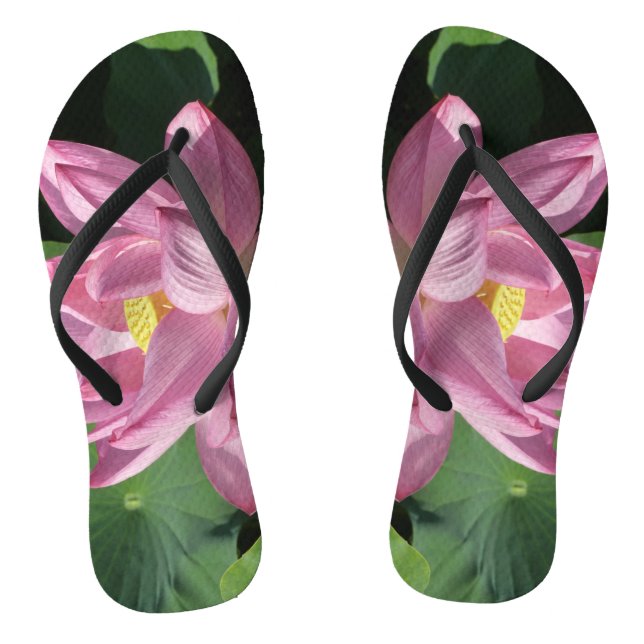Rosa Lotus Blume IV Flip Flops (Fußbett)