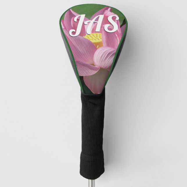 Rosa Lotus Blume IV Golf Headcover (Vorderseite)