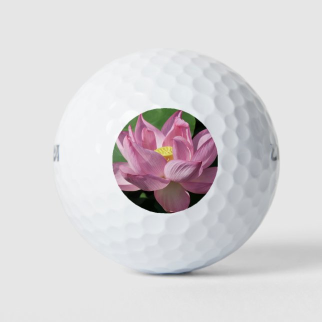 Rosa Lotus Blume IV Golfball (Vorderseite)