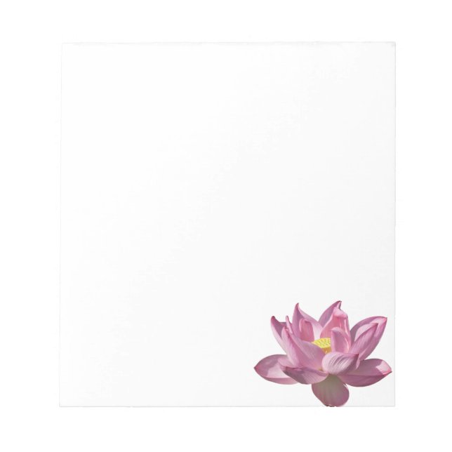 Rosa Lotus Blume IV Notizblock (Vorderseite)