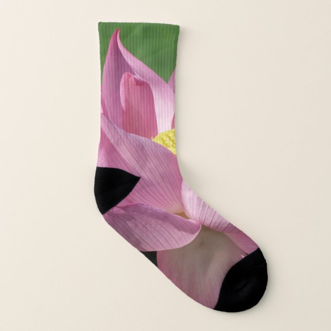 Rosa Lotus Blume IV Socken (Links - Innen)