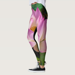 Rosa Lotus Blume Leggings