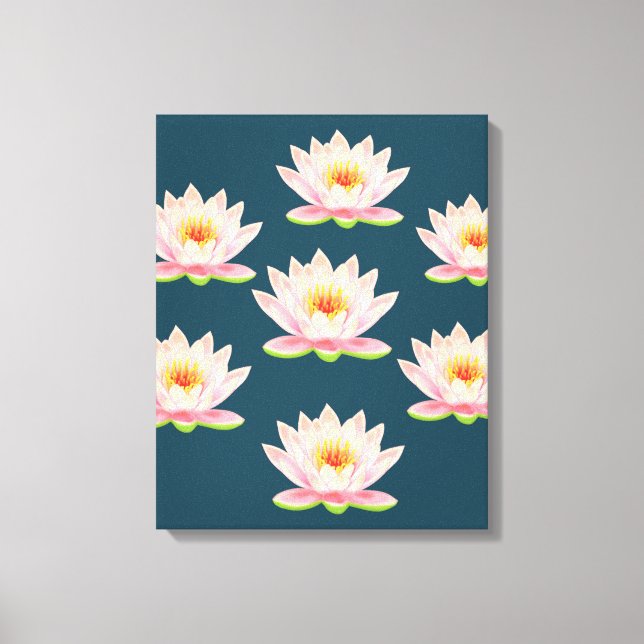 Rosa Lotus-Blume Leinwanddruck (Vorderseite)
