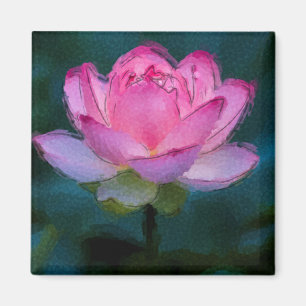 Rosa Lotus-Blume Magnet