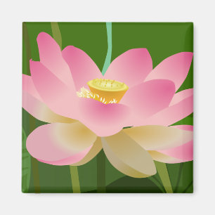 Rosa Lotus-Blume Magnet
