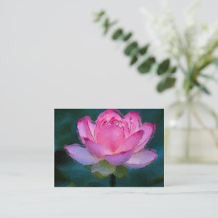 Rosa Lotus-Blume Mitteilungskarte