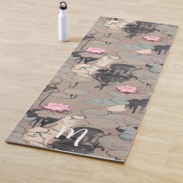 Rosa Lotus Blume Moderne Kunst Yogamatte (Beispiel)