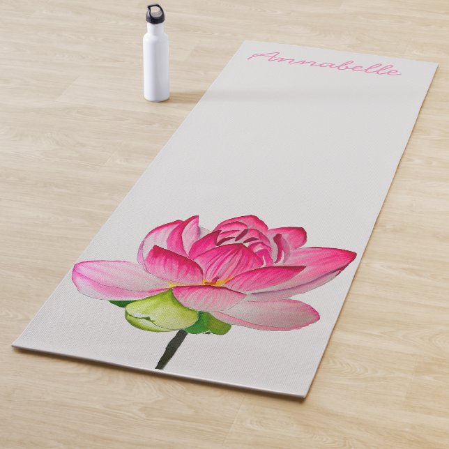 Rosa Lotus Blume persönliche lebendige energetisch Yogamatte (Beispiel)