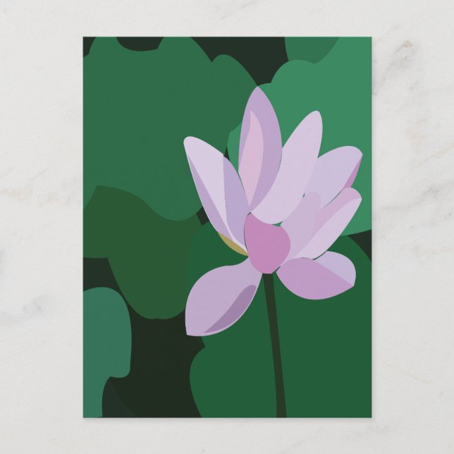 Rosa Lotus-Blume Postkarte (Vorderseite)