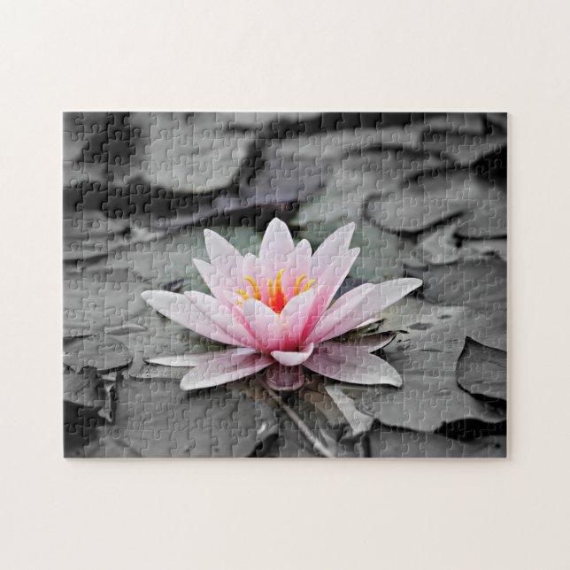 Rosa Lotus-Blume Puzzle (Horizontal)