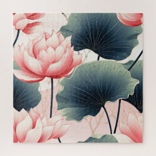 Rosa Lotus-Blume Puzzle