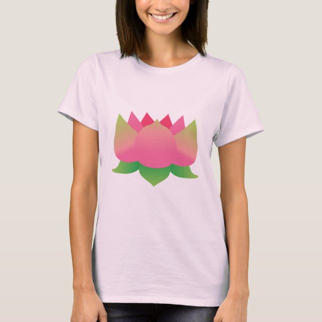 Rosa Lotus-Blume T-Shirt (Vorderseite)