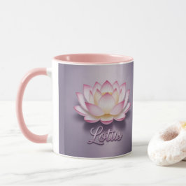 Rosa Lotus-Blumen-Meditations-Mug Tasse