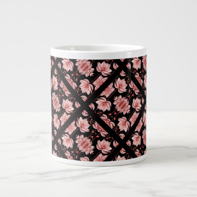 Rosa Lotus Classic Jumbo-Tasse (Vorderseite)